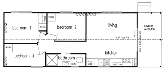 Kilcoy Motel Cabin Floorplan